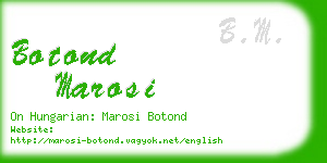 botond marosi business card